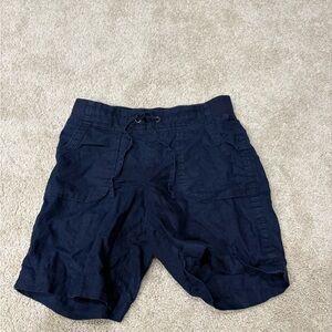 Athleta Navy Women's Linen Bermudas